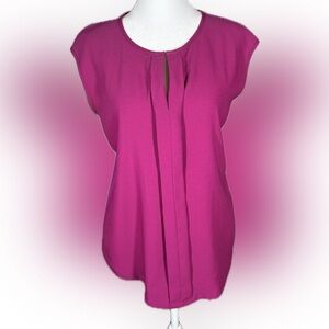 Ann Taylor magenta sleeveless blouse S
